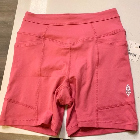 FREE PEOPLE Pink Magenta Odessa Athletic Workout Shorts - Picture 5 of 7